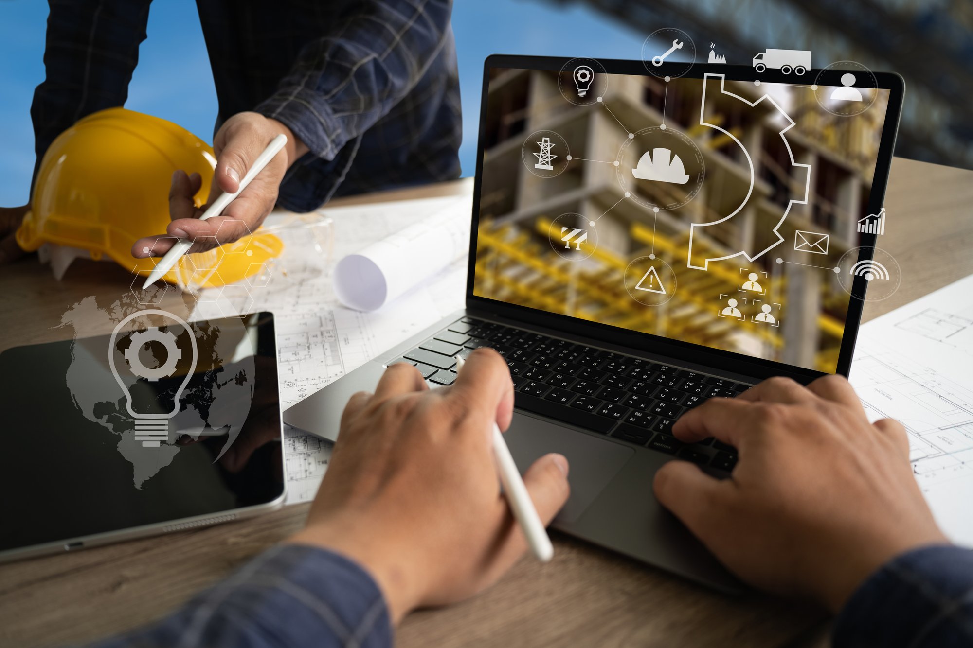engineer-architect-industry-40-using-computer-construction-site-industrial-innovation-infographic-building-futuristic-architect-control-innovation-safety-designxa