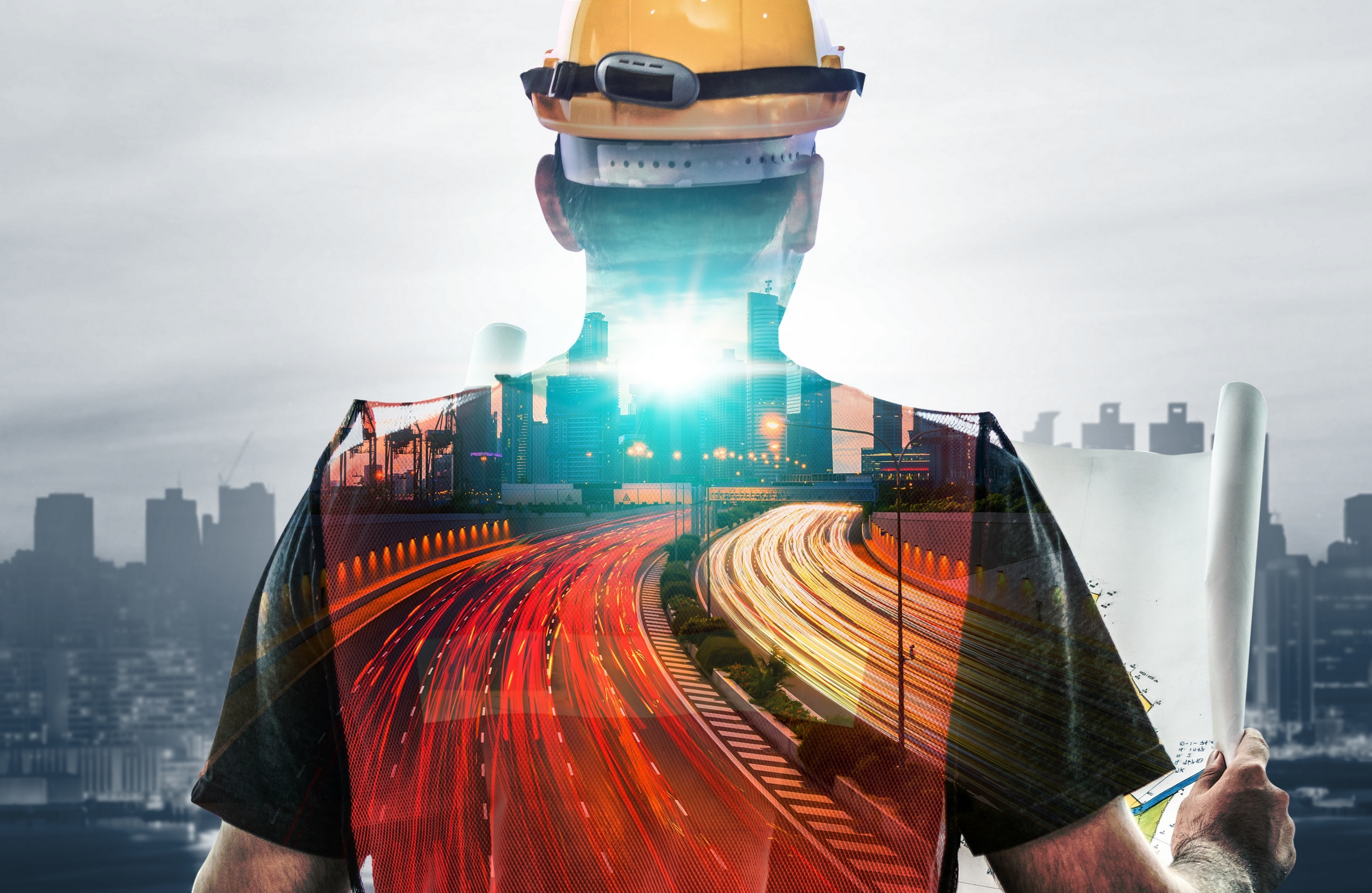 concepto-de-proyecto-de-ingenieria-de-construccion-de-edificios-futuros-con-diseno-grafico-de-doble-exposicion-ingeniero-de-construccion-arquitecto-o-trabajador-de-la-construccion-que-trabaja-con-tecnolog